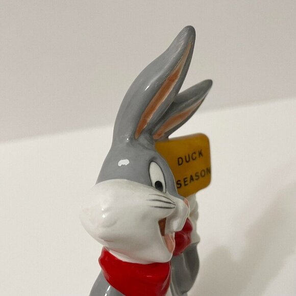 1993 Warner Bros Bugs Bunny and Elmer Fudd Duck Season Salt Pepper Shakers Flaws - Picture 4 of 16